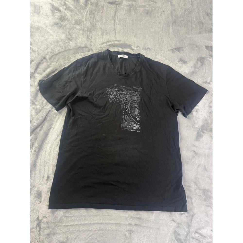 Versace Collection Medusa Profile T-Shirt Mens XL Black Graphic Big Logo